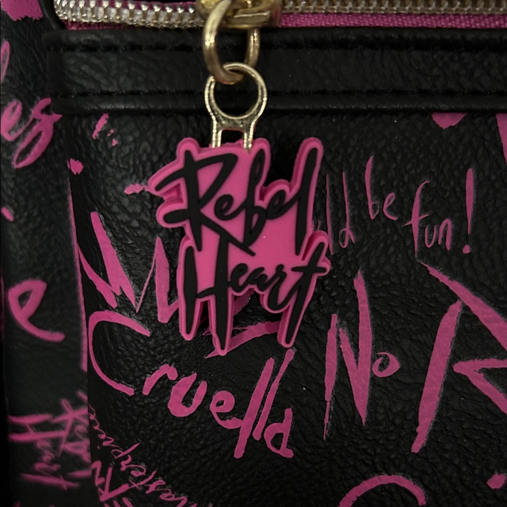 Loungefly Cruella Black and Pink Graffiti Backpack - Picture 2 of 4